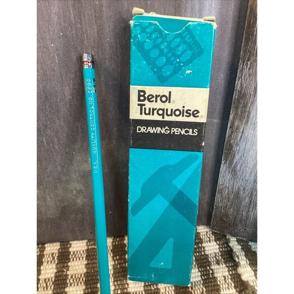 Berol Mixed Lot 21 Drafting Filmograph Turquoise Verithin Pencils Made USA (31) - Picture 3 of 16